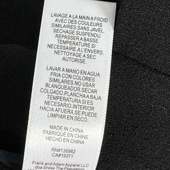 Dress The Population Ashton Black Wide Leg Cutaway Pants Sz XXS - Picture 8 of 11